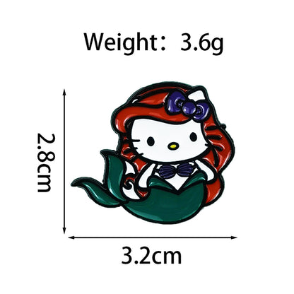 Cat Pin Made Of Zinc Alloy Featuring Enamel Craft