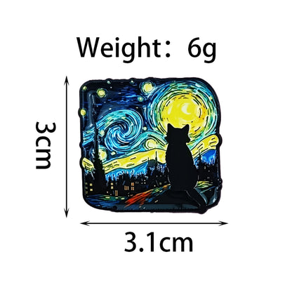 Cat Pin Made Of Zinc Alloy Featuring Enamel Craft