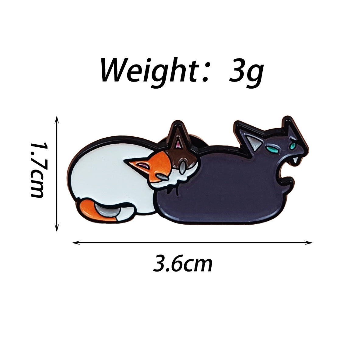 Cat Pin Made Of Zinc Alloy Featuring Enamel Craft