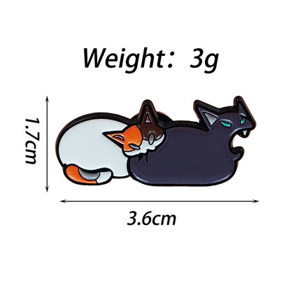Cat Pin Made Of Zinc Alloy Featuring Enamel Craft