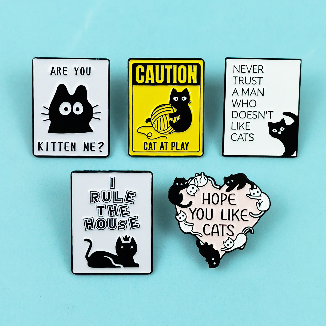 Cat Pin Made Of Zinc Alloy Featuring Enamel Craft
