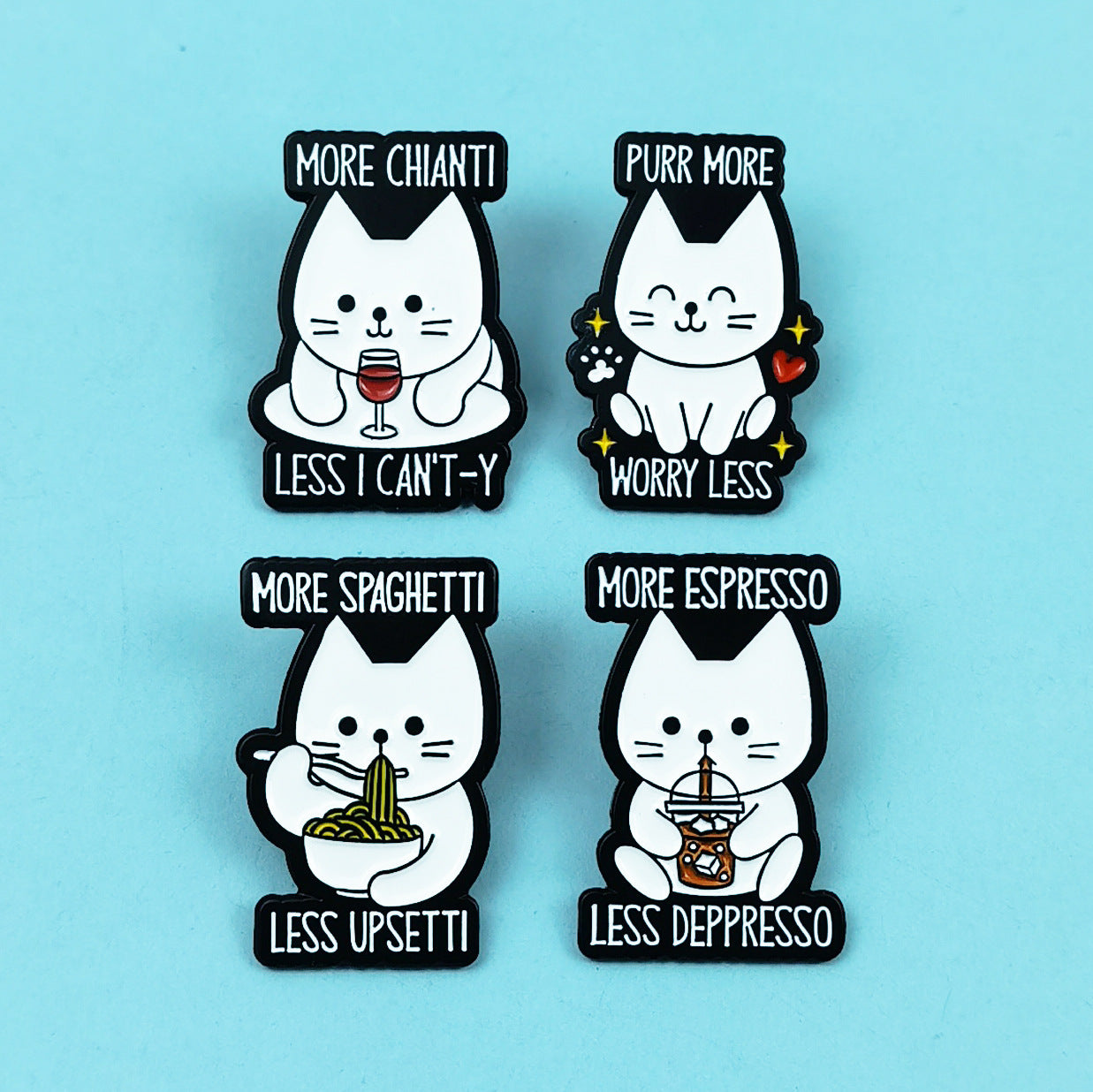 Cat Pin Made Of Zinc Alloy Featuring Enamel Craft