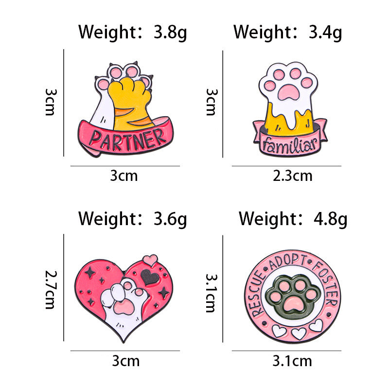 Cat Pin Made Of Zinc Alloy Featuring Enamel Craft