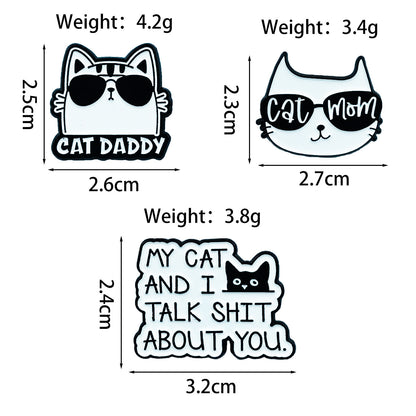 Cat Pin Made Of Zinc Alloy Featuring Enamel Craft