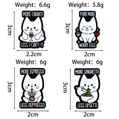 Cat Pin Made Of Zinc Alloy Featuring Enamel Craft