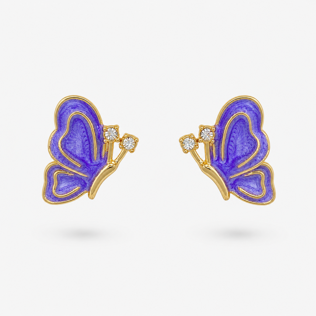 Nordic Style Leaves Enamel Earrings With 18K Real Gold Plated 304 Stainless Steel And Imitation Pearl Inlay Featuring Water Plating