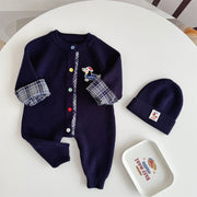 9766 Navy Blue Two-Piece Set