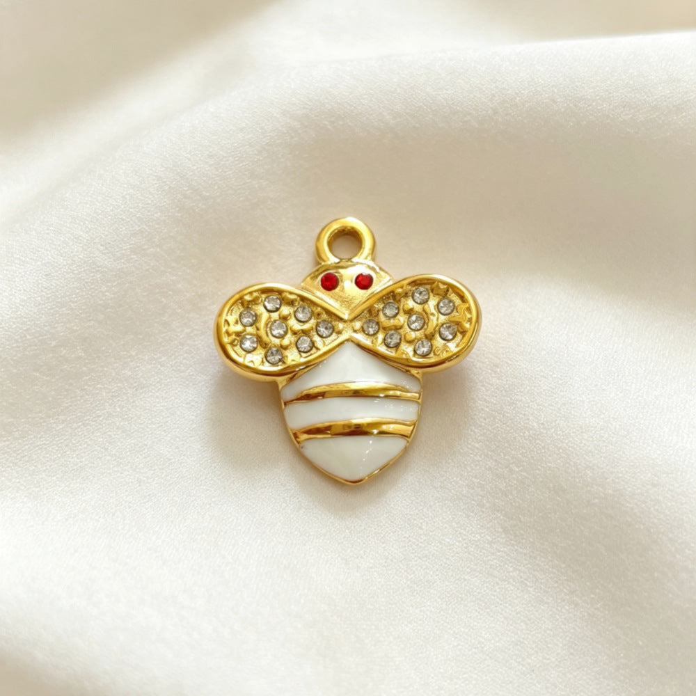 Cat Pendant Made Of 304 Stainless Steel With 18K Real Gold Plated Electroplated Finish, Sweet Style Jewelry Accessory In Gold
