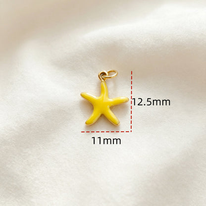 Ocean Pendant In 304 Stainless Steel With Electroplated Finish, Marine Style Jewelry Accessory In Steel Color
