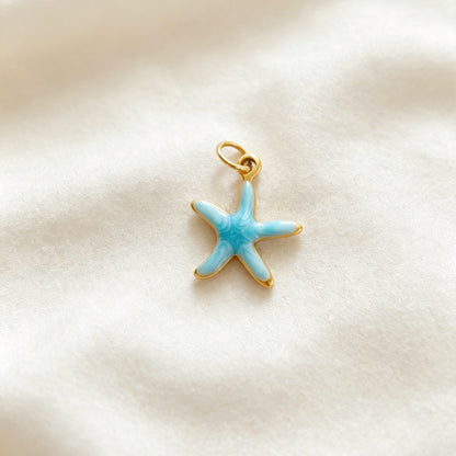 Ocean Pendant In 304 Stainless Steel With Electroplated Finish, Marine Style Jewelry Accessory In Steel Color