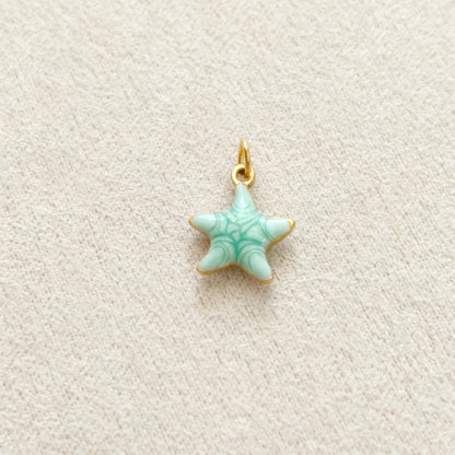 Ocean Pendant In 304 Stainless Steel With Electroplated Finish, Marine Style Jewelry Accessory In Steel Color