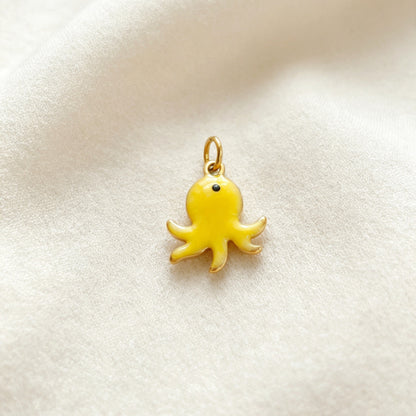 Ocean Pendant In 304 Stainless Steel With Electroplated Finish, Marine Style Jewelry Accessory In Steel Color