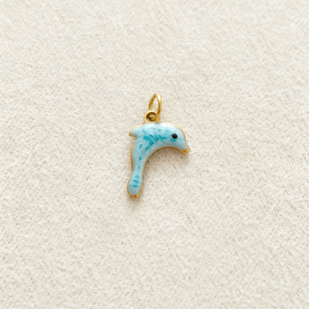 Ocean Pendant In 304 Stainless Steel With Electroplated Finish, Marine Style Jewelry Accessory In Steel Color