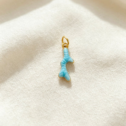 Ocean Pendant In 304 Stainless Steel With Electroplated Finish, Marine Style Jewelry Accessory In Steel Color