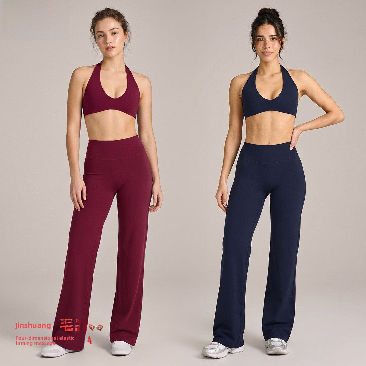 Full Length Sport Yoga Jumpsuit For Women In Stretchy Nylon Fabric With Backless Design And Sleeveless Style