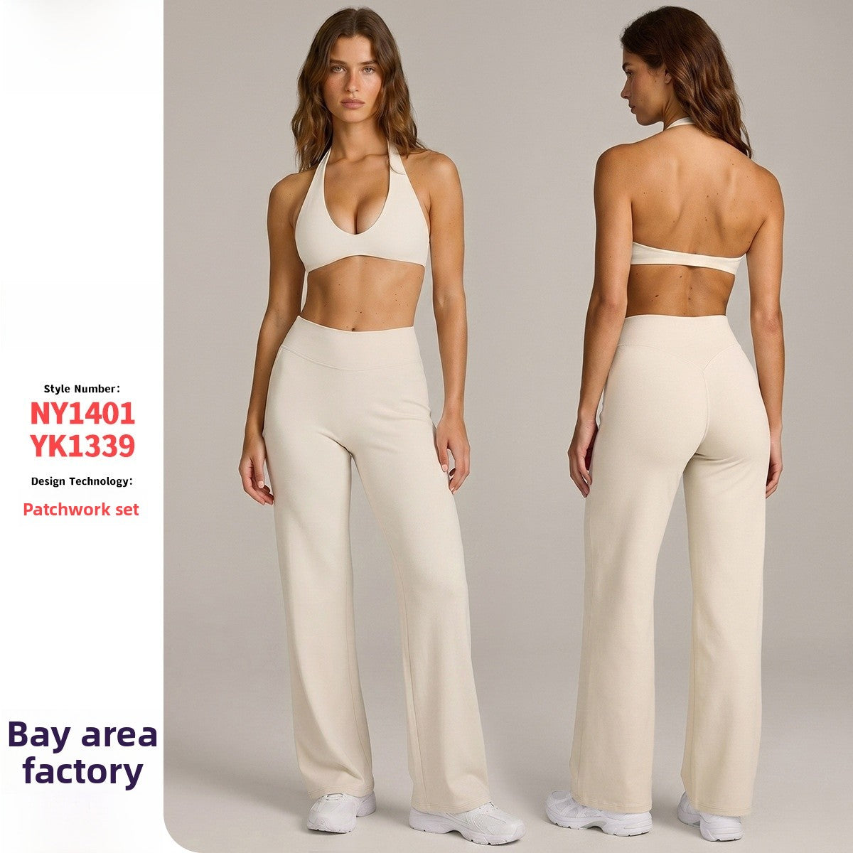 Full Length Sport Yoga Jumpsuit For Women In Stretchy Nylon Fabric With Backless Design And Sleeveless Style