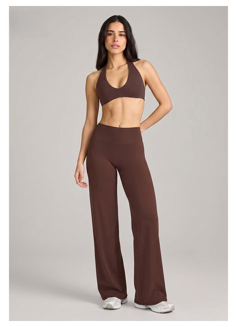 Full Length Sport Yoga Jumpsuit For Women In Stretchy Nylon Fabric With Backless Design And Sleeveless Style