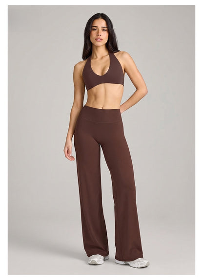 Full Length Sport Yoga Jumpsuit For Women In Stretchy Nylon Fabric With Backless Design And Sleeveless Style