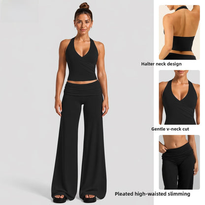 Solid Color Full Length Sport Pants For Fitness, Made With Nylon Fabric Featuring Criss Cross Design, Available In Stretchy Material