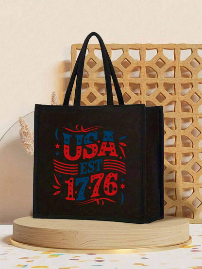 Unisex Square Polyester Shoulder Bag With Single Shoulder Strap, Printing Design, Suitable For All Seasons