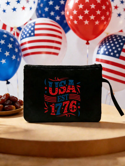 Unisex Square Polyester Shoulder Bag With Single Shoulder Strap, Printing Design, Suitable For All Seasons