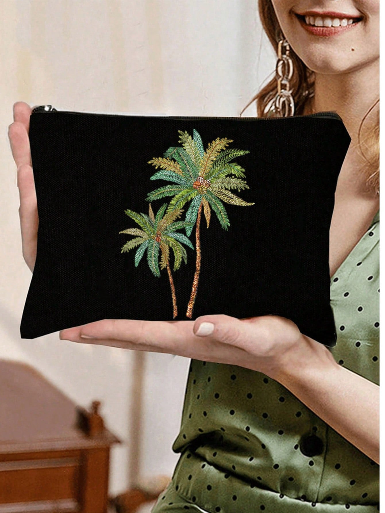 Unisex Square Polyester Shoulder Bag With Single Shoulder Strap, Printing Design, Suitable For All Seasons