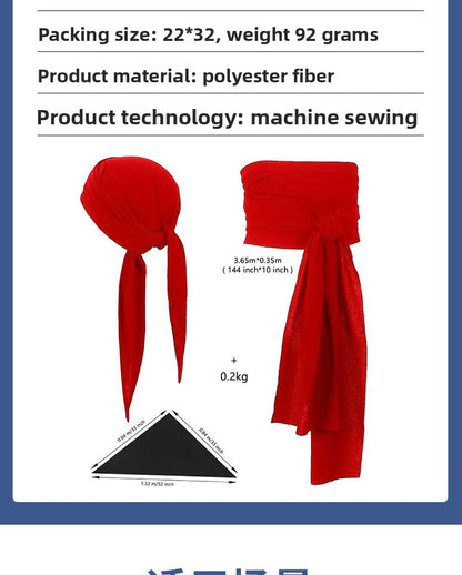 Halloween Pattern Adults Hat Accessories In Wine Red Cloth With Belt Detail For Festive Wear