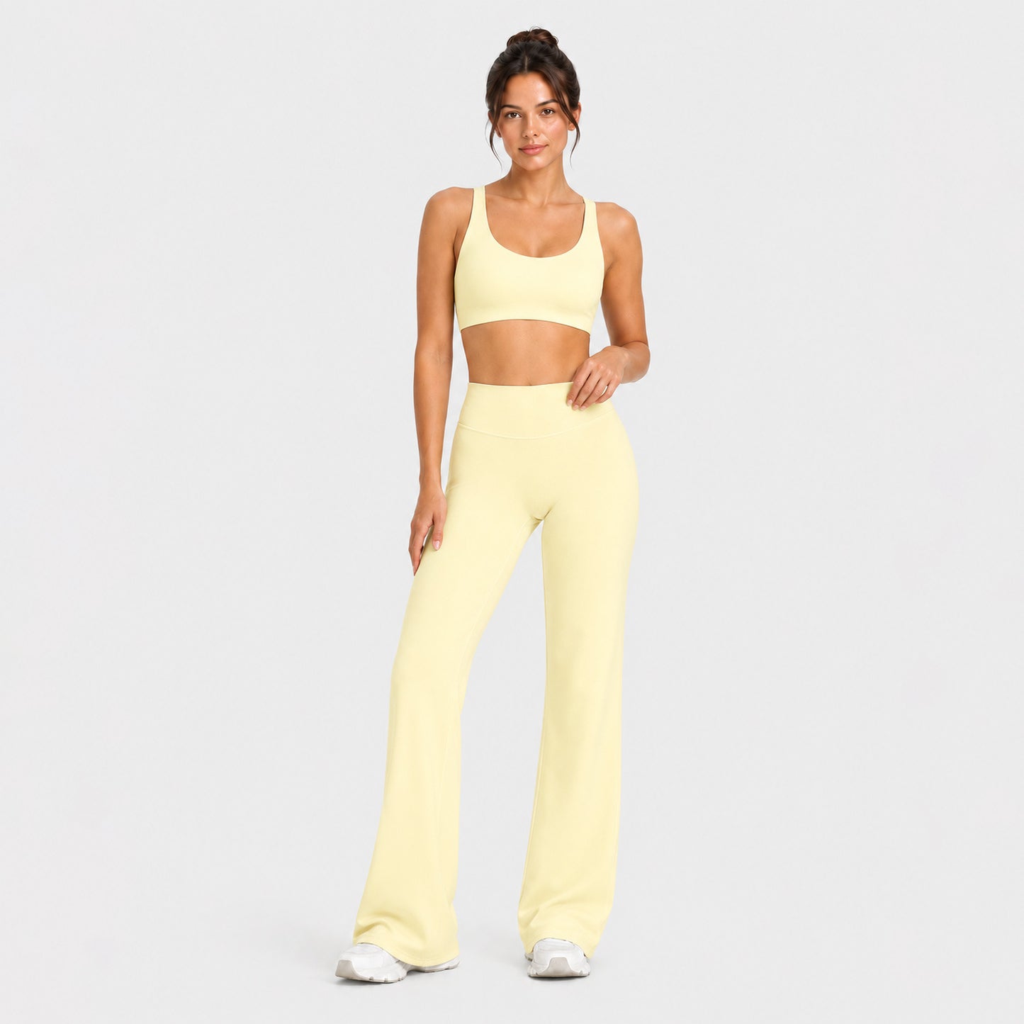Sport Full Length Running Pants For Women, Sleeveless Design In Nylon Fabric, Perfect For Summer