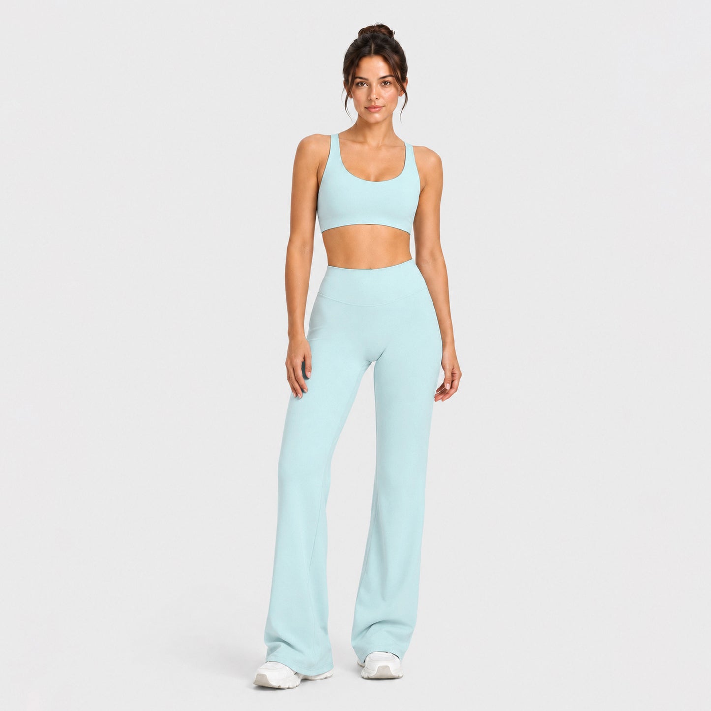 Sport Full Length Running Pants For Women, Sleeveless Design In Nylon Fabric, Perfect For Summer