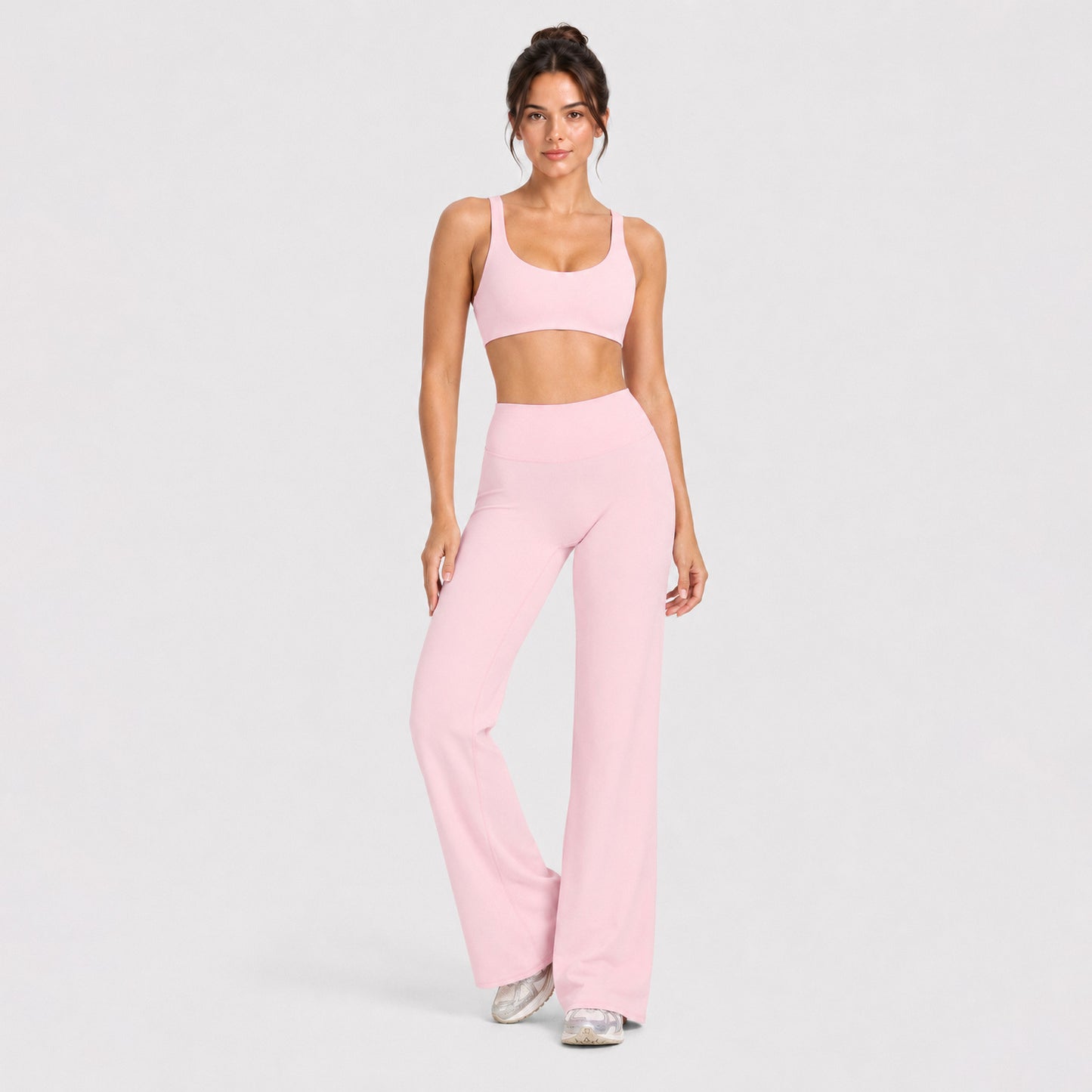 Sport Full Length Running Pants For Women, Sleeveless Design In Nylon Fabric, Perfect For Summer