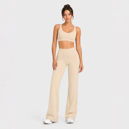 Sport Full Length Running Pants For Women, Sleeveless Design In Nylon Fabric, Perfect For Summer