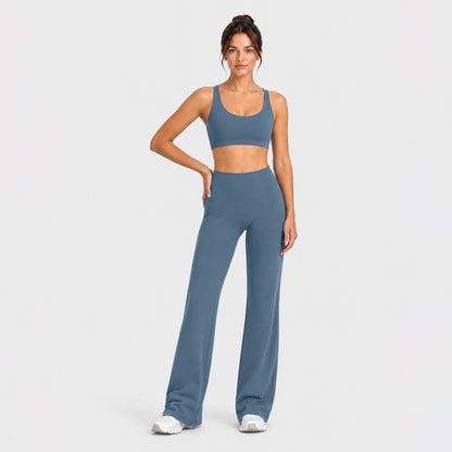 Sport Full Length Running Pants For Women, Sleeveless Design In Nylon Fabric, Perfect For Summer
