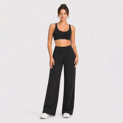 Sport Full Length Running Pants For Women, Sleeveless Design In Nylon Fabric, Perfect For Summer