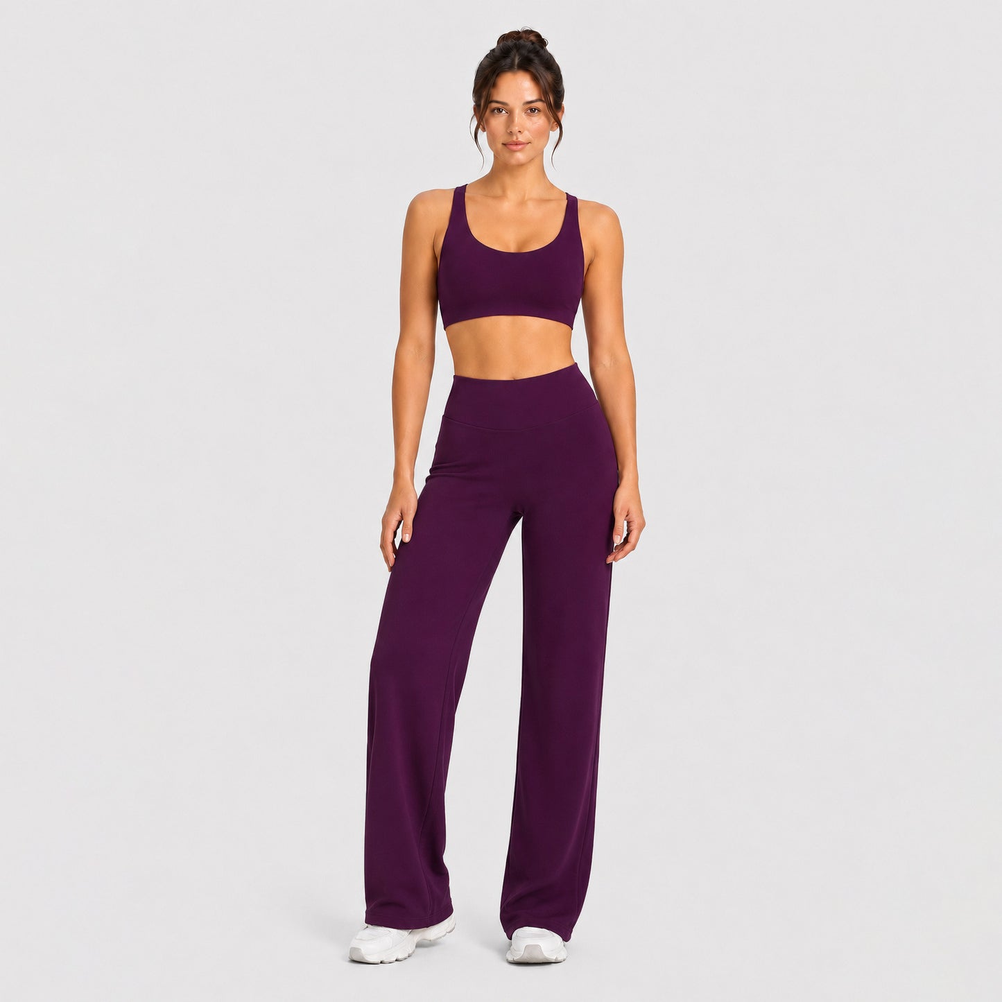 Sport Full Length Running Pants For Women, Sleeveless Design In Nylon Fabric, Perfect For Summer