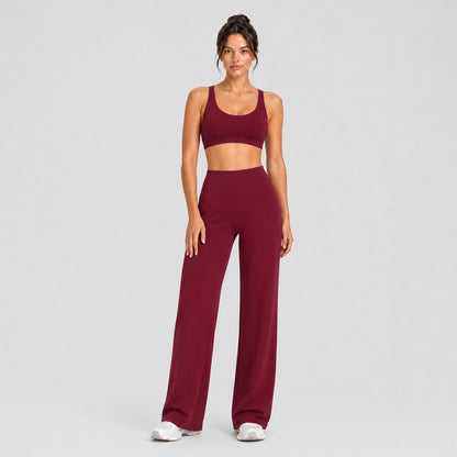Sport Full Length Running Pants For Women, Sleeveless Design In Nylon Fabric, Perfect For Summer