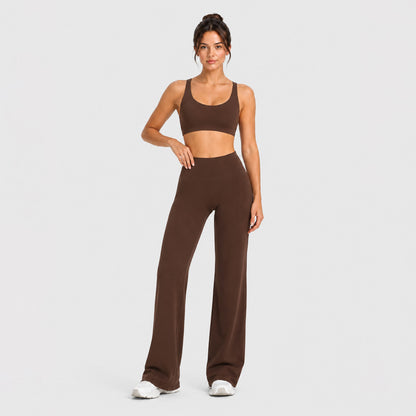 Sport Full Length Running Pants For Women, Sleeveless Design In Nylon Fabric, Perfect For Summer