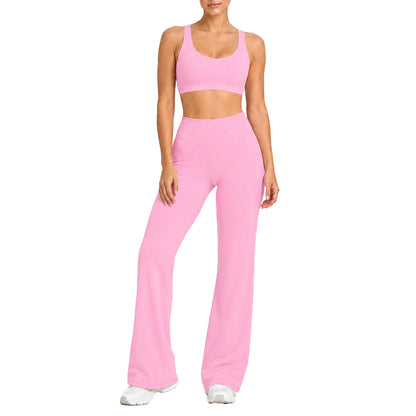 Sport Full Length Running Pants For Women, Sleeveless Design In Nylon Fabric, Perfect For Summer