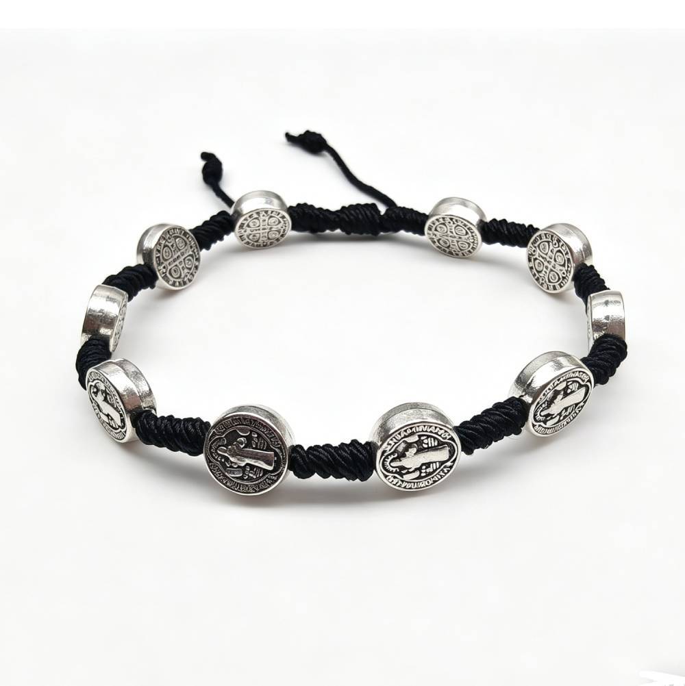 Unisex Red Cross Bracelet Featuring Rope Chain And Alloy Material With Braid Craftsmanship