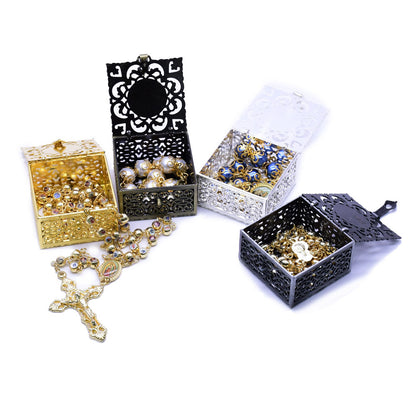 Geometric Zinc Jewelry Accessory In Retro Style With Electroplated Gold Plating Process