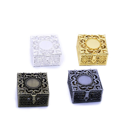 Geometric Zinc Jewelry Accessory In Retro Style With Electroplated Gold Plating Process