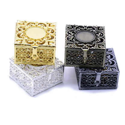 Geometric Zinc Jewelry Accessory In Retro Style With Electroplated Gold Plating Process