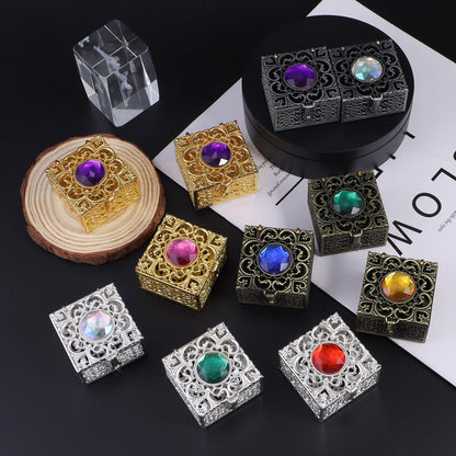 Geometric Zinc Jewelry Accessory In Retro Style With Electroplated Gold Plating Process