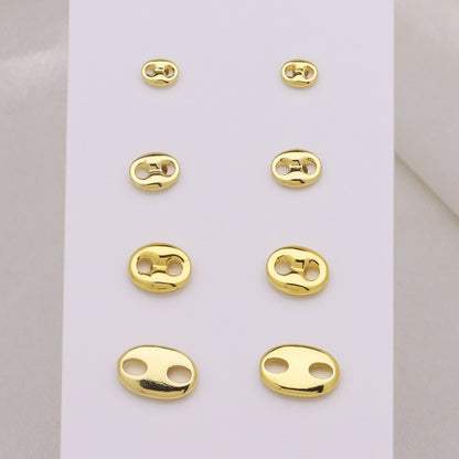 Waterproof Non Tarnish Cute Earrings For Women In 18K Real Gold Plated Copper With Copper Ear Pins