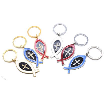 Gold Fish Key Chain Bag Charm In Metal For National Day Celebration