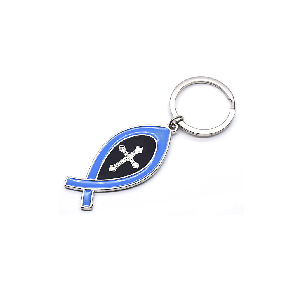 Gold Fish Key Chain Bag Charm In Metal For National Day Celebration