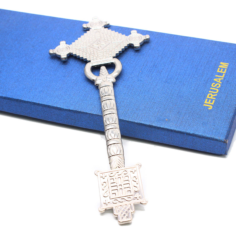 National Day Gold Cross Metal Craft Ornament Made Of Durable Alloy
