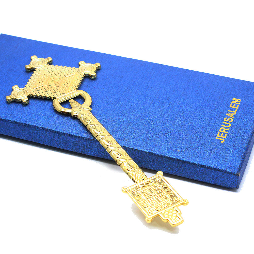 National Day Gold Cross Metal Craft Ornament Made Of Durable Alloy