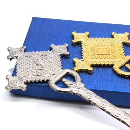 National Day Gold Cross Metal Craft Ornament Made Of Durable Alloy