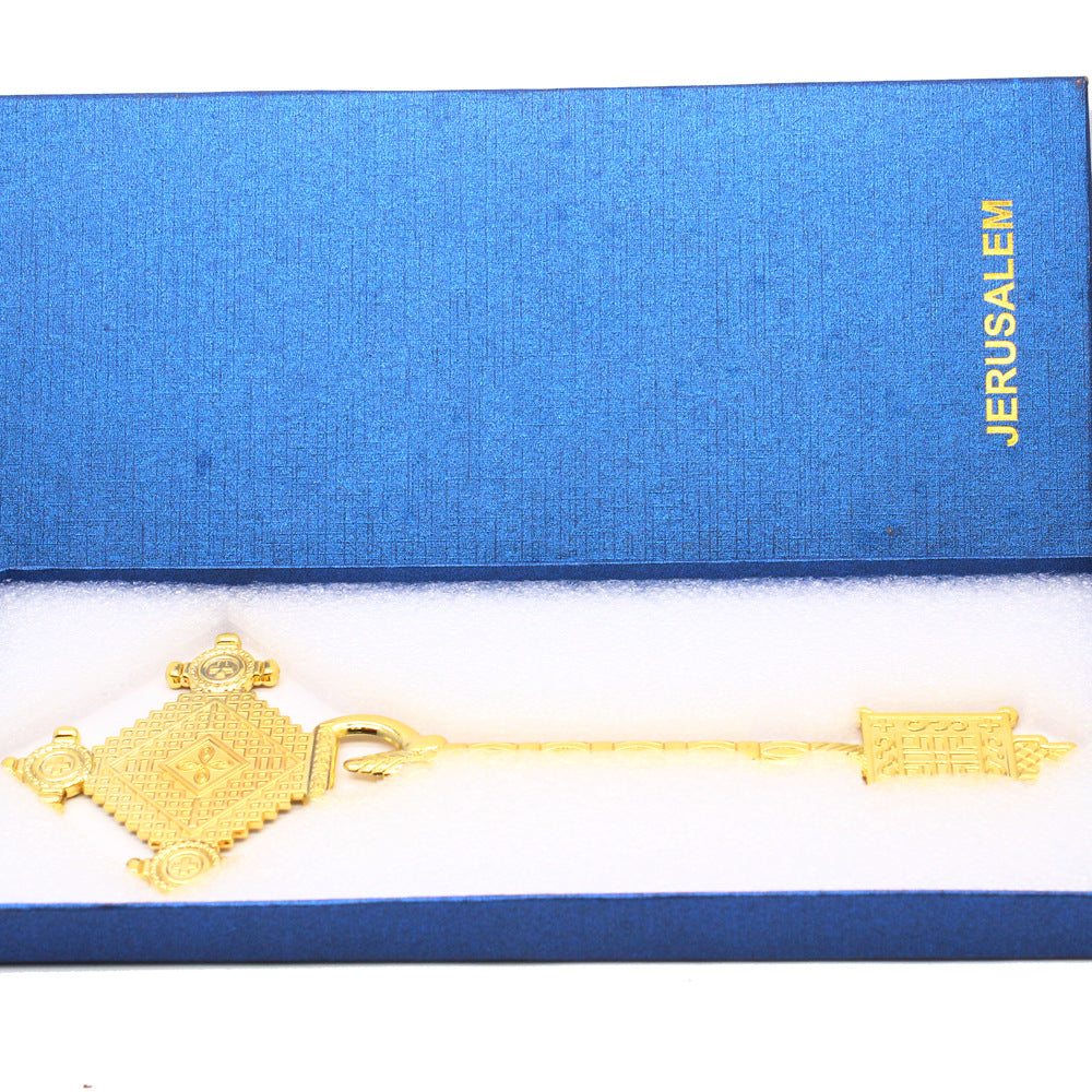 National Day Gold Cross Metal Craft Ornament Made Of Durable Alloy