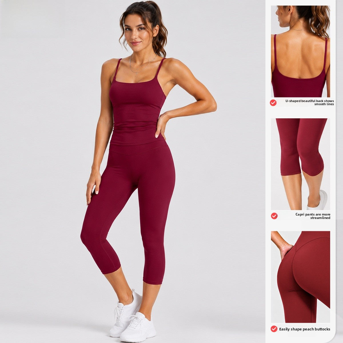 Sporty Women's Sleeveless Shorts Jumpsuit In High Elastic Nylon Fabric For Summer